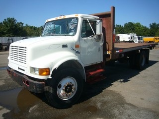 1999 International 4900 Single Axle Flatbed Dump Truck for sale by ...