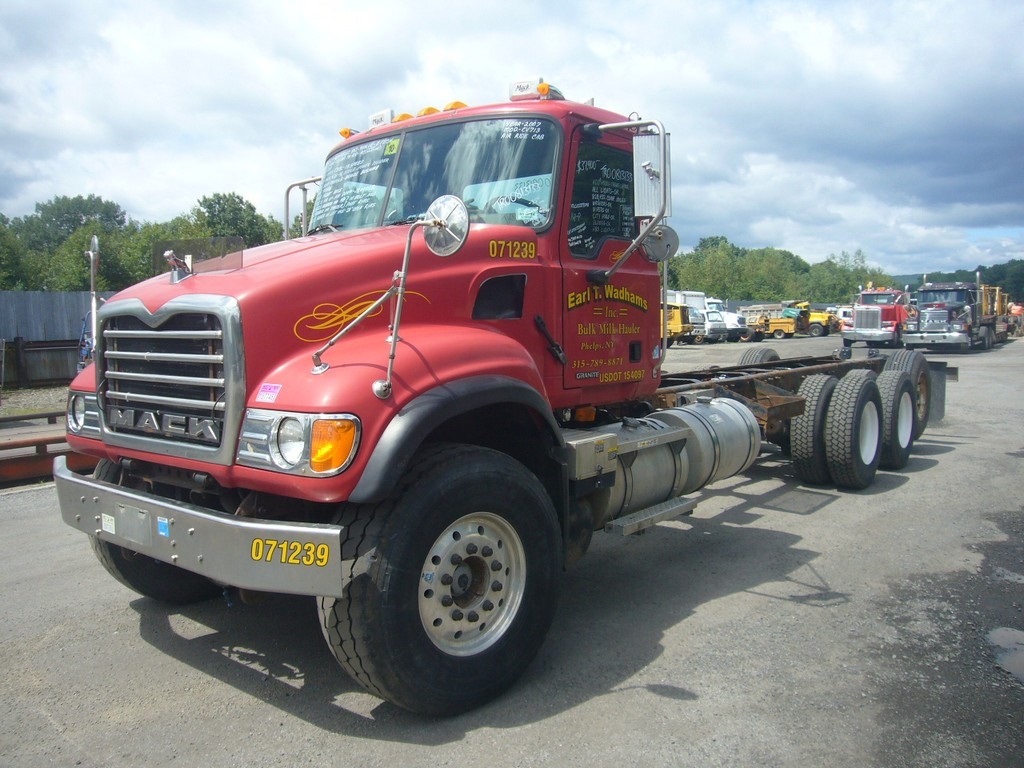 2007 Mack Granite CV713 Tri Axle Cab and Chassis Truck for sale by